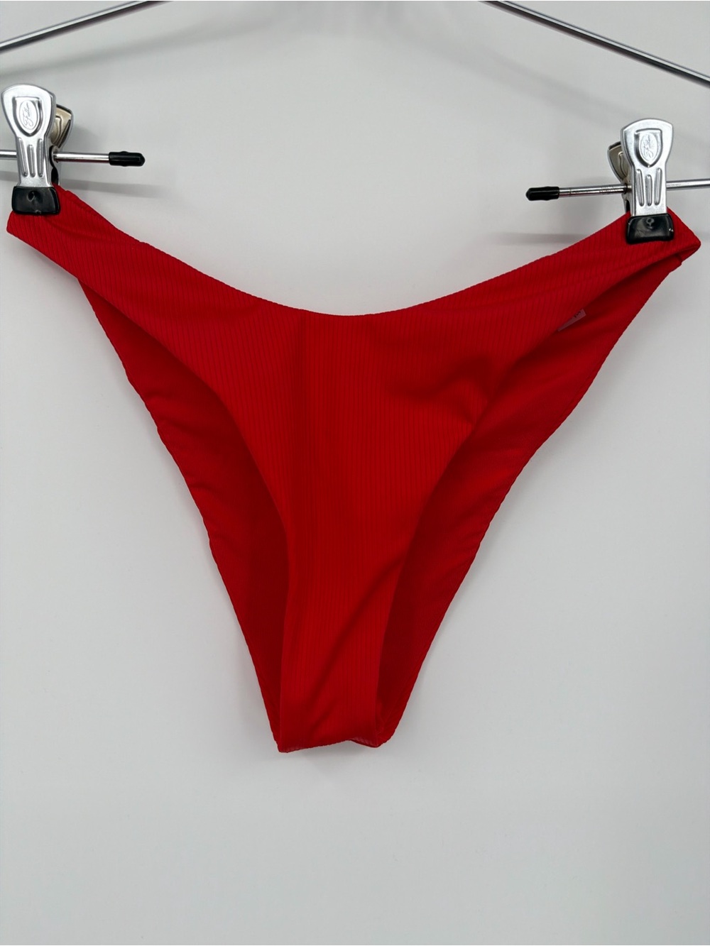 NWOT VS Red Ribbed Brazilian Bikini Bottom